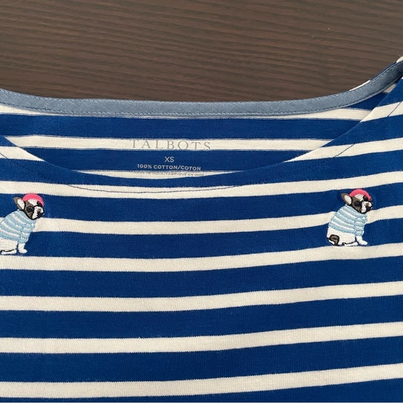 Authentic Talbots Tee - Embroidered Frenchie - Picture 8 of 8